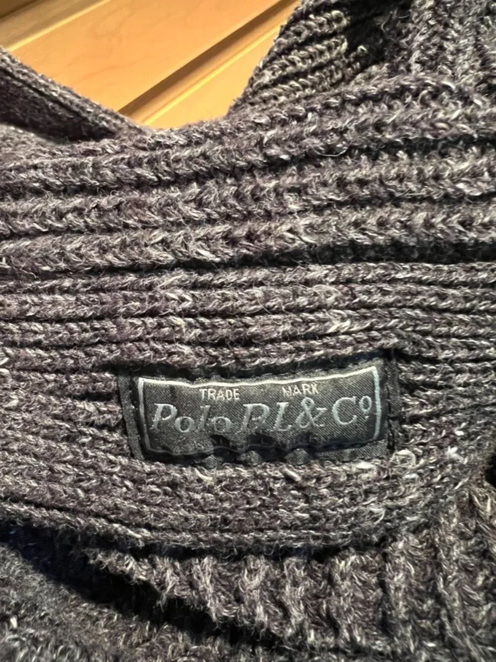 Polo by Ralph Lauren Gray/White Accents Shawl Collar Cardigan XXL/TTG